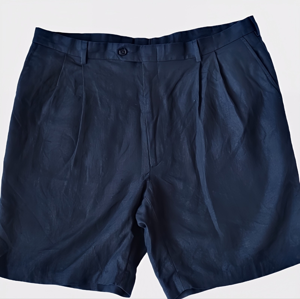 Berle 100%Linen Shorts Size Size 40R